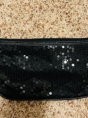 Black Sequin Women's Clutch Bag